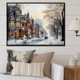 thumbnail image 1 of Designart "Landscape of a Russian City in Winter II" Landscapes Framed Wall Art - Traditional Brown Winter Landscape Entryway Framed Wall Art, 1 of 6
