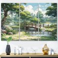 thumbnail image 1 of Designart "Landscape of the Rising Sun in Japan I" Japanese Metal Wall Art Set, 1 of 5