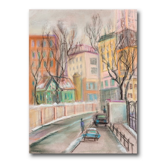 Designart ' Lanes In Moscow Cityscape ' Traditional Canvas Wall Art Print