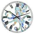 thumbnail image 1 of Designart Large Blue Analog Round Nautical,Coastal Wall Clocks, CLM25568-C23, 1 of 2
