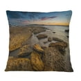 thumbnail image 1 of Designart Large Brown Rocks at Sydney Beach - Seashore Throw Pillow - 16x16, 1 of 1