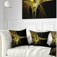 thumbnail image 1 of Designart Large Fractal Artwork Yellow - Abstract Throw Pillow - 16x16, 1 of 5