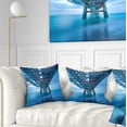 thumbnail image 1 of Designart Large Industrial Pier - Seascape Throw Pillow - 16x16, 1 of 5
