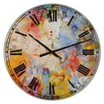thumbnail image 1 of Designart Large Orange Analog Round Contemporary/Modern Wall Clocks, CLM25291-C23, 1 of 3