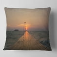 thumbnail image 1 of Designart Large Pier at Koh Rong Island - Modern Beach Throw Pillow - 16x16, 1 of 4