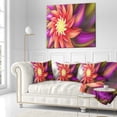 thumbnail image 1 of Designart Large Red Purple Alien Flower - Floral Throw Pillow - 16x16, 1 of 1