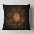 thumbnail image 1 of Designart Large Rounded Brown Fractal Flower - Floral Throw Pillow - 16x16, 1 of 4