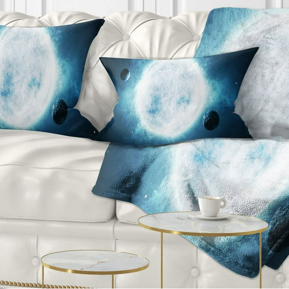 Designart Large Star - Spacescape Throw Pillow - 12x20