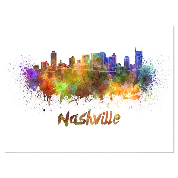 Designart 'Las Vegas Skyline ' Cityscape Metal Artwork Print