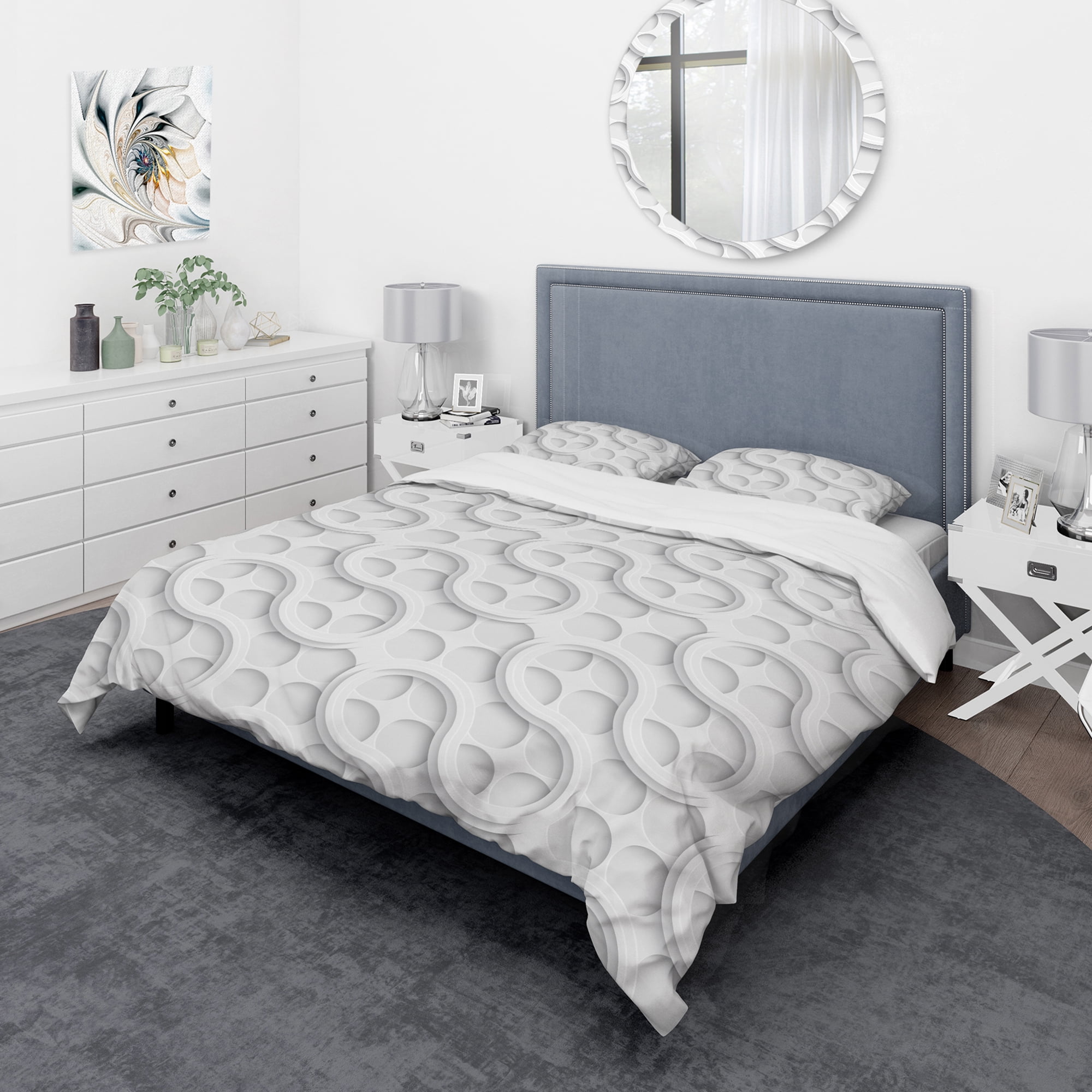 Designart 'Lattice' Scandinavian Duvet Cover Set