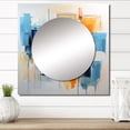 thumbnail image 1 of Designart "Laundry modern Reflections II" Bath & Laundry Square Mirror For Wall Decor - Large Blue Square Printed Wall Mirror Art - Square Modern Mirror - Wall Mounted Square Large Mirror, 1 of 5