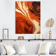 thumbnail image 1 of Designart "Lava Inspiration Fiery Glow IV" Abstract Liquid Ink Canvas Wall Art, 1 of 7