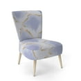 thumbnail image 1 of Designart "Lavender And Gold Abstract Shapes Pattern" Upholstered Mid-Century Accent Chair - Arm Chair, 1 of 5