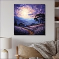 thumbnail image 1 of Designart "Lavender Enchanting Lavender Painting III" Landscapes Metal Wall Decor, 1 of 1