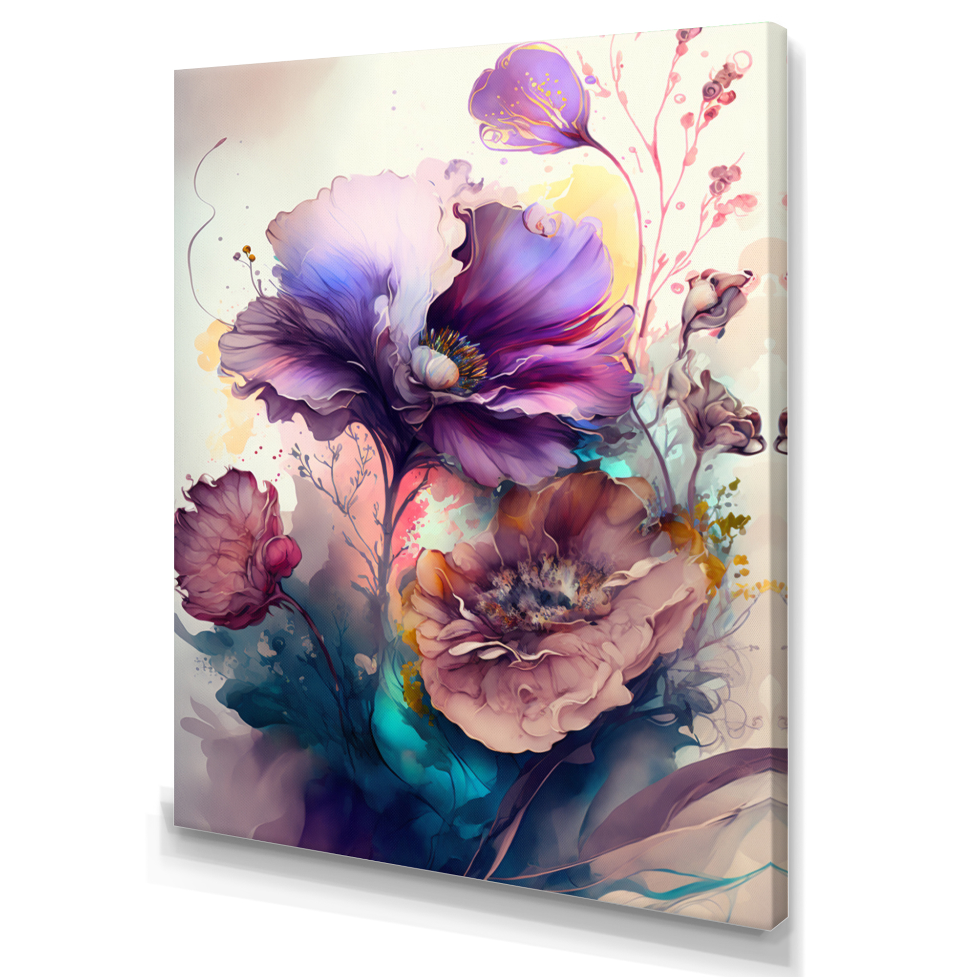 Designart Lavender Flowers Canvas Wall Art