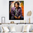 thumbnail image 1 of Designart "Lavender Ledger Pop Art Portrait" Woman Pop Art Canvas Prints, 1 of 7