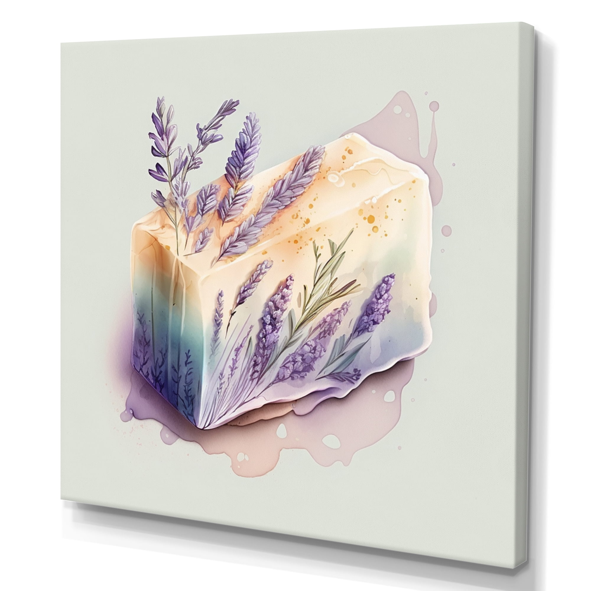 Designart Lavender Soap I Canvas Wall Art