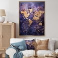 thumbnail image 1 of Designart "Lavender Whispers On The World Map I" World Map Floater Framed Canvas Prints, 1 of 5