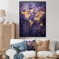 thumbnail image 1 of Designart "Lavender Whispers On The World Map I" World Map Floater Framed Canvas Prints, 1 of 5