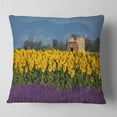 thumbnail image 1 of Designart Lavender and Sunflower in Provence - Floral Throw Pillow - 16x16, 1 of 4