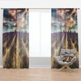 thumbnail image 1 of Designart 'Lavender meadows in Provence' Floral Curtain Panel, 1 of 4