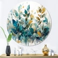 thumbnail image 1 of Designart "Leaf Foliage Green I" Floral Leaves Metal Round Wall Decor, 1 of 5