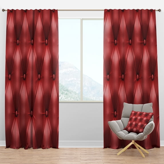 Designart 'Leather Cushion Print III' Modern & Contemporary Blackout Curtain Panel