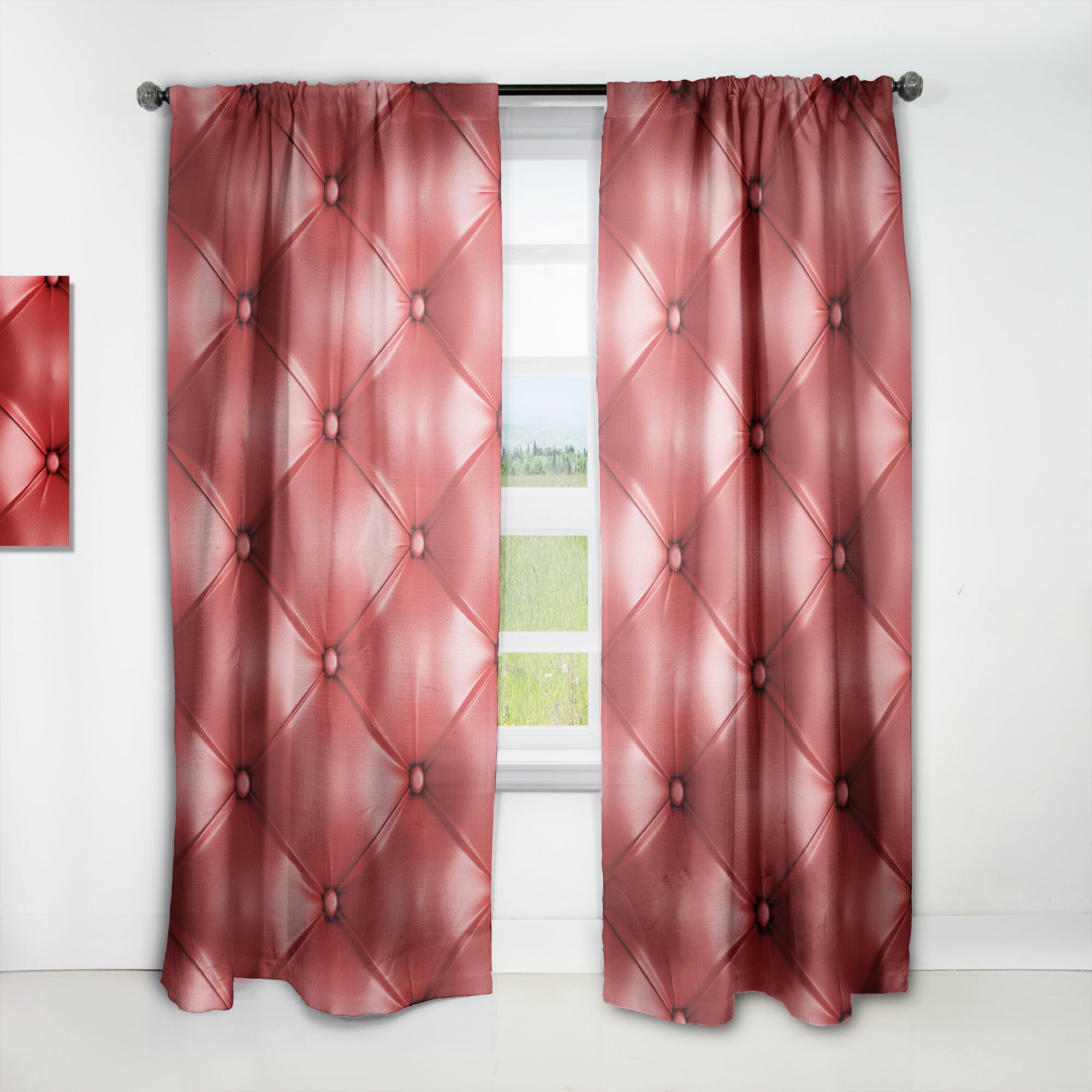 Designart 'Leather Cushion Print III' Modern & Contemporary Curtain Panel