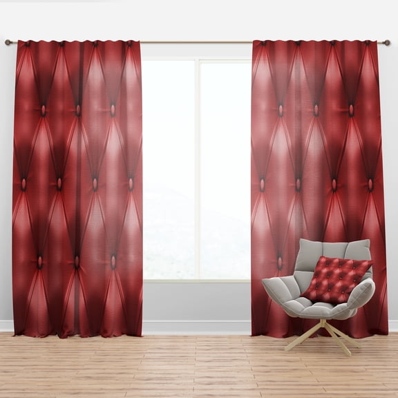 Designart 'Leather Cushion Print III' Modern & Contemporary Curtain Panel