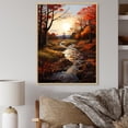 thumbnail image 1 of Designart "Leaves Autumnal Euphony Leaf" Floral Floater Framed Canvas Art Print, 1 of 7