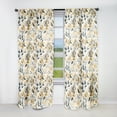 thumbnail image 1 of Designart "Leaves In Neutral Tones II" Plants Blackout Curtain Single Panel, 1 of 4
