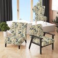 thumbnail image 1 of Designart "Leaves In Tranquil Arrangement III" Green Leaves Pattern Upholstered Accent Chair - Bohemian & Eclectic Arm Chair For Bedroom, 1 of 5
