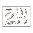thumbnail image 1 of Designart 'Leaves and Berries Of Wild Grapes' Bohemian & Eclectic Framed Canvas Wall Art Print, 1 of 5