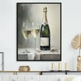 thumbnail image 1 of Designart "Legacy'S Lure Champagne And Glass I" Champagne Floater Framed Canvas Art Print, 1 of 5
