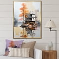 thumbnail image 1 of Designart "Leisurely Autumn Days By The Lakeside House II" Lakes Lakehouse Floater Framed Canvas Art Print, 1 of 5