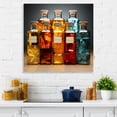 thumbnail image 1 of Designart "Lemon Azure Harmonious Bottles" Bottled Beverage Wall Art Prints, 1 of 7