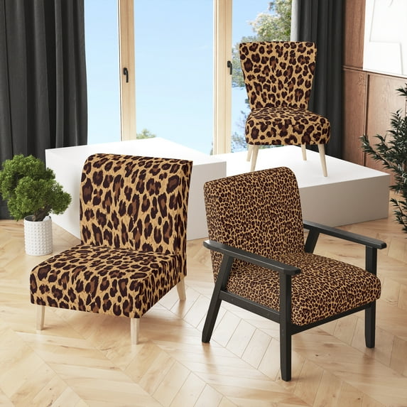 Designart "Leopard Fur II" Upholstered Cabin & Lodge Accent Chair and Arm Chair