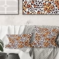 thumbnail image 1 of Designart Leopard Fur Safari II' Mid-Century Modern Throw Pillow - 16x16, 1 of 2