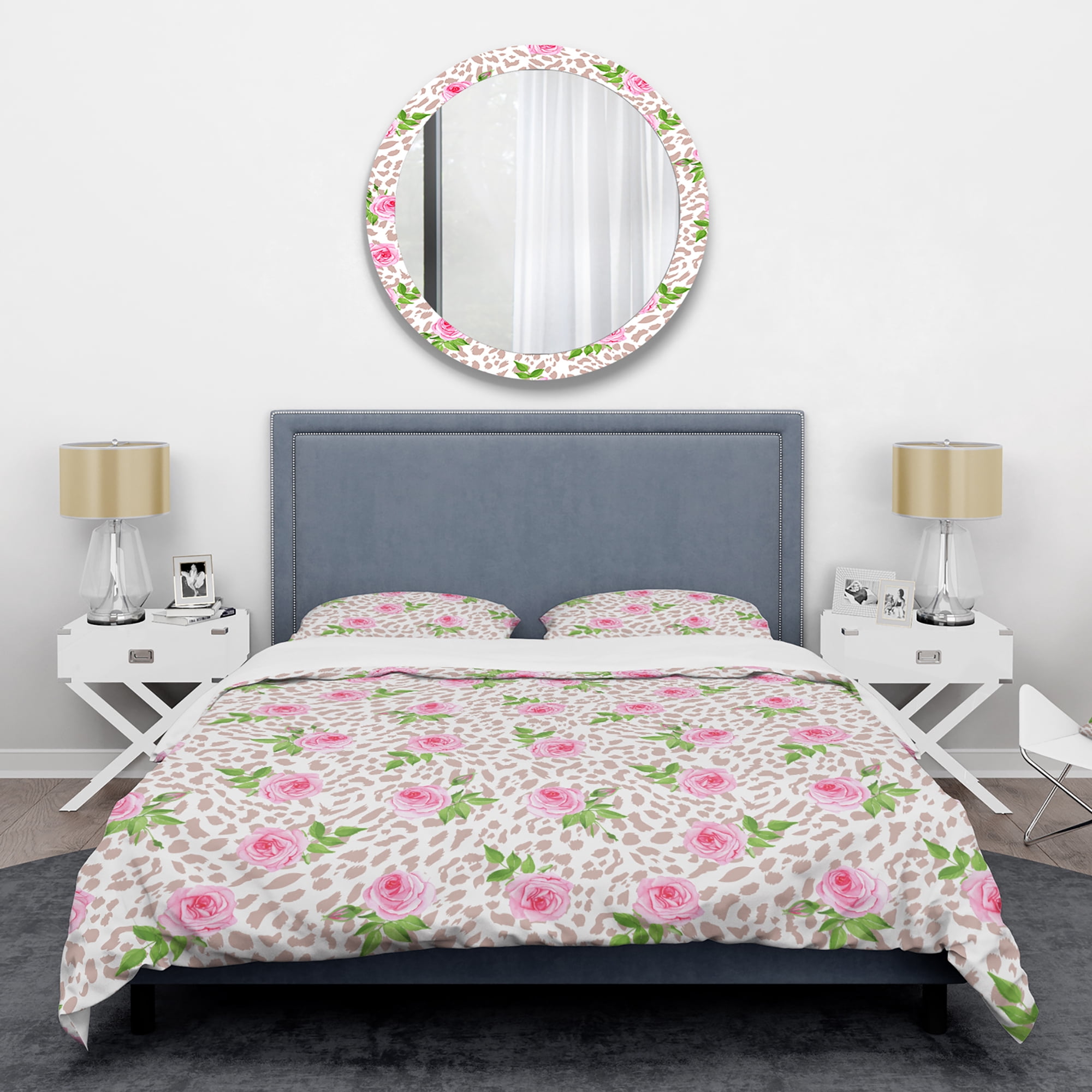 Designart 'Leopard Fur Safari IV' Mid-Century Modern Duvet Cover Set