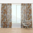 thumbnail image 1 of Designart 'Leopard Fur Safari Pattern II' Mid-Century Modern Curtain Panel, 1 of 4