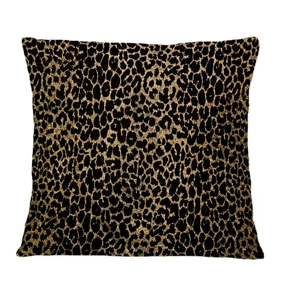 Designart Leopard Fur Safari V' Mid-Century Modern Throw Pillow - 12x20