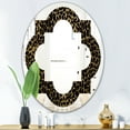 thumbnail image 1 of Designart 'Leopard Fur Safari V' Modern Oval Wall Mirror - Quatrefoil, 1 of 3