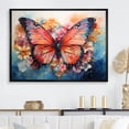 thumbnail image 1 of Designart "Lepidopteran Abstract Halos II" Animals Butterfly Floater Framed Canvas Wall Art, 1 of 5