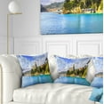 thumbnail image 1 of Designart Lerici Village Panorama - Seascape Throw Pillow - 16x16, 1 of 5