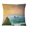 thumbnail image 1 of Designart Li River and Karst Mountains - Landscape Printed Throw Pillow - 18x18, 1 of 1