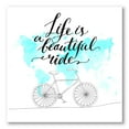 thumbnail image 1 of Designart ' Life Is A Beautiful Ride With Bicycle ' Traditional Canvas Wall Art Print, 1 of 3