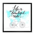 thumbnail image 1 of Designart 'Life Is A Beautiful Ride With Bicycle' Traditional Framed Art Print, 1 of 4