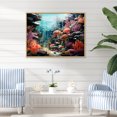 Designart "Life in Paradise Coral Reef II" Coastal Framed Wall Art