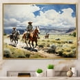 thumbnail image 1 of Designart "Life on the Ranch for the Cowboy" Cowboys Floater Framed Wall Decor, 1 of 7