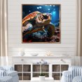 thumbnail image 1 of Designart "Lifelike Turtle Depiction" Animals Turtle Floater Framed Canvas Art Print, 1 of 5